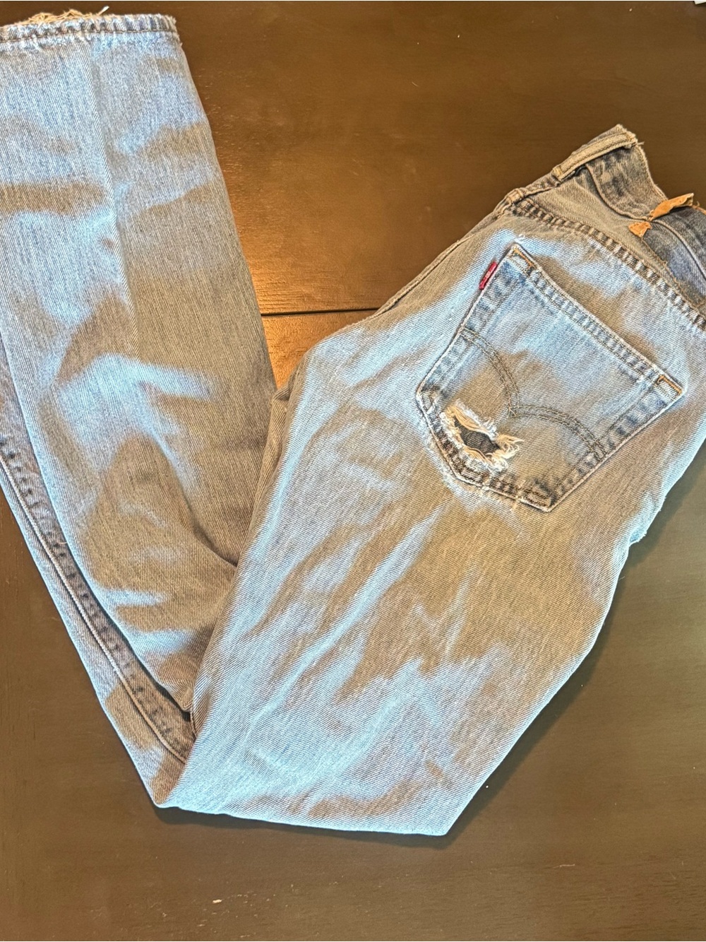Vintage 90s Levi 501 Light Wash Denim Jeans Straight Fit Button Fly W:29 L: 30